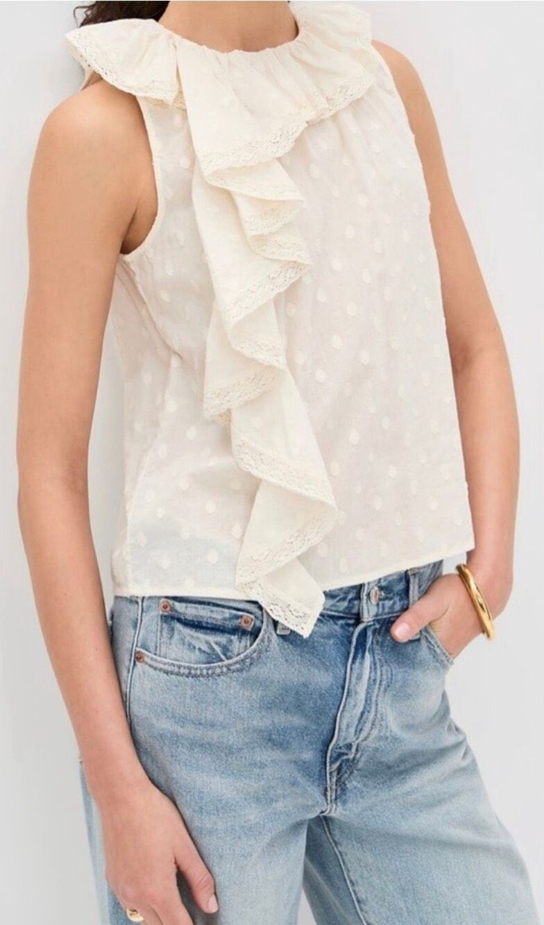 Ulla Johnson Isla Lace-Up Crop Top in Sedona NWT Size 10